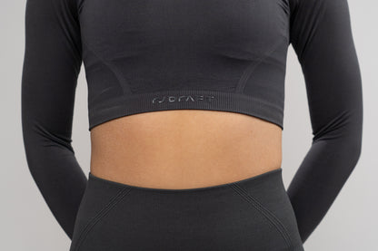 CORE LONG SLEEVE TOP IN GRAPHITE