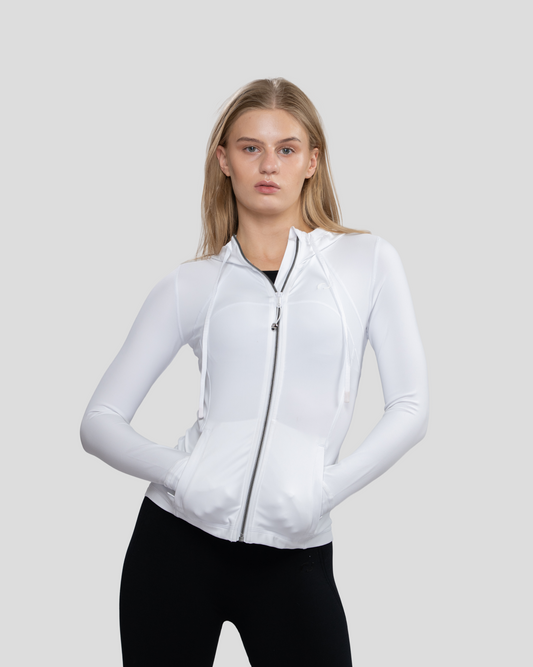 ALPHA-SERIES JACKET TOP IN SOFT WHITE