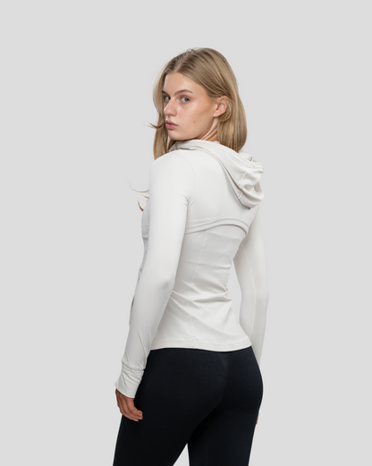 ALPHA-SERIES JACKET TOP IN SOFT WHITE