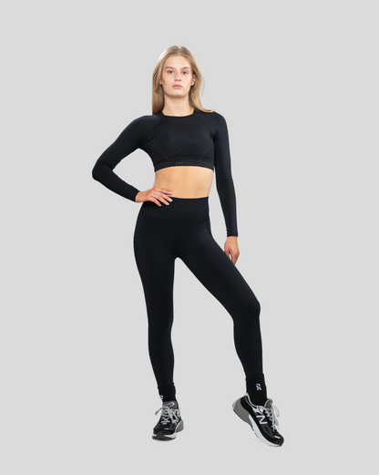 CORE LONG SLEEVE TOP IN  CARBON